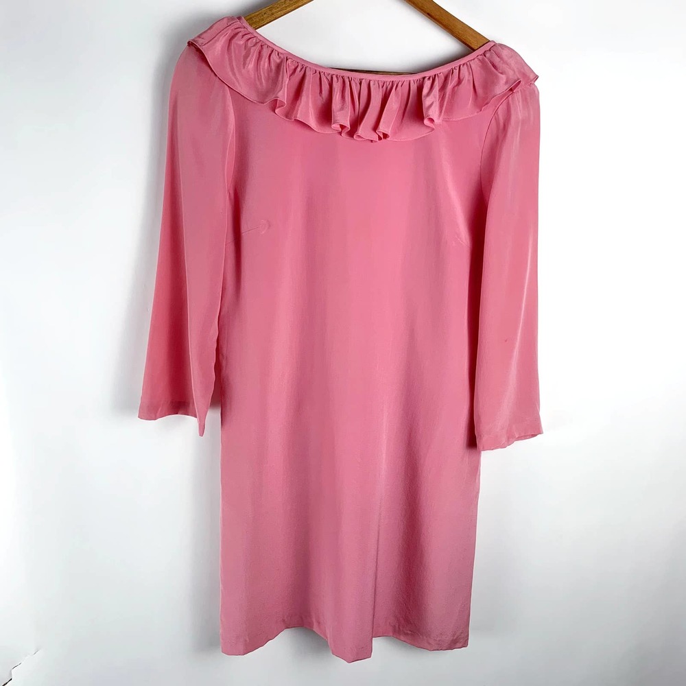 Tibi New York Silk Ruffle Backless Mini Dress 8